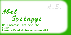 abel szilagyi business card